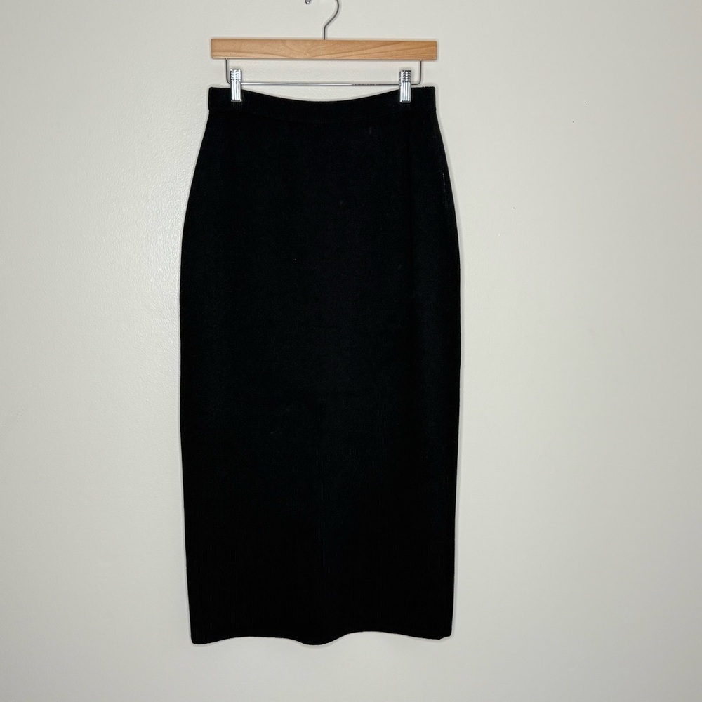 St. John Basics Long Black knit Skirt